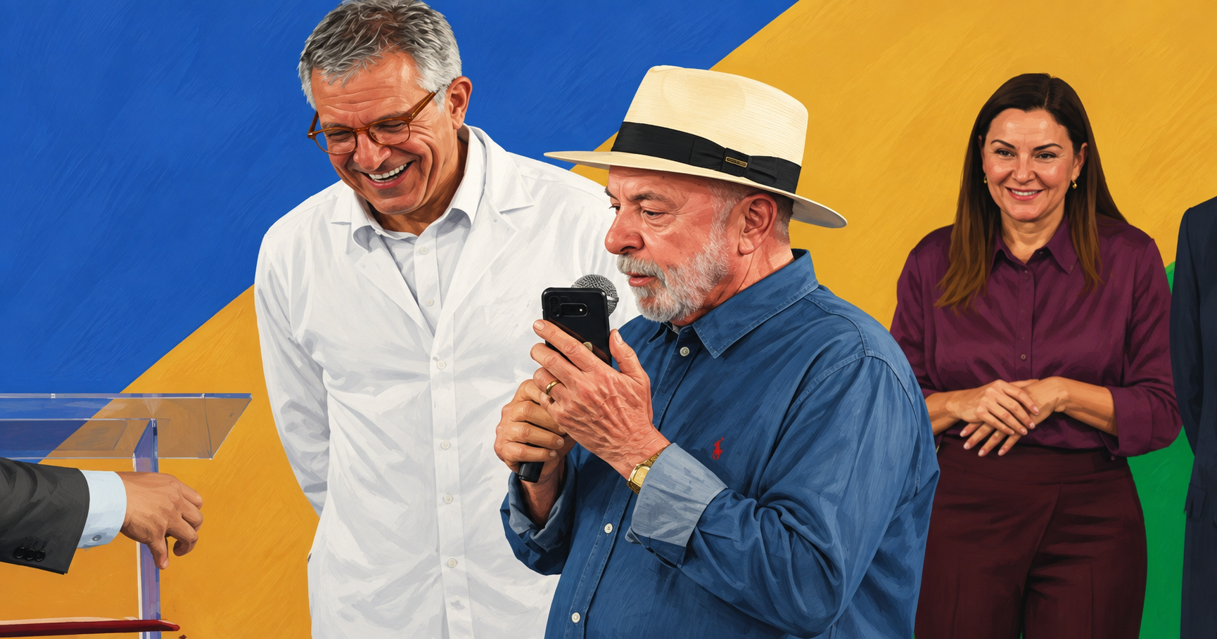 Lula fala ao telefone durante evento oficial em Belém, no Pará